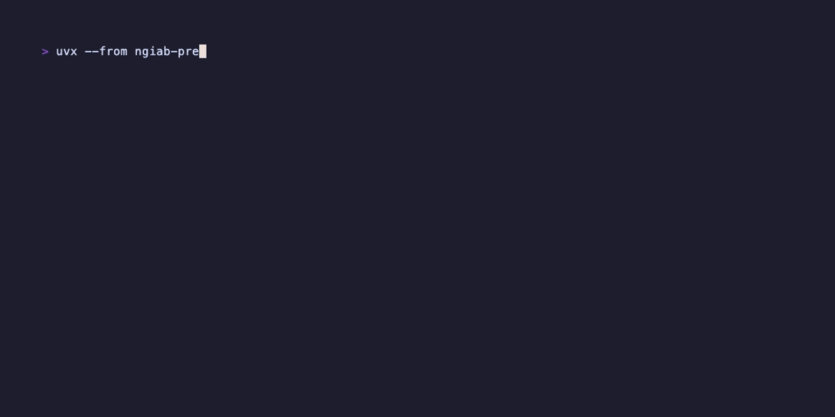 Animated terminal recording of the data preprocessor running and automatically starting a NextGen simulation.